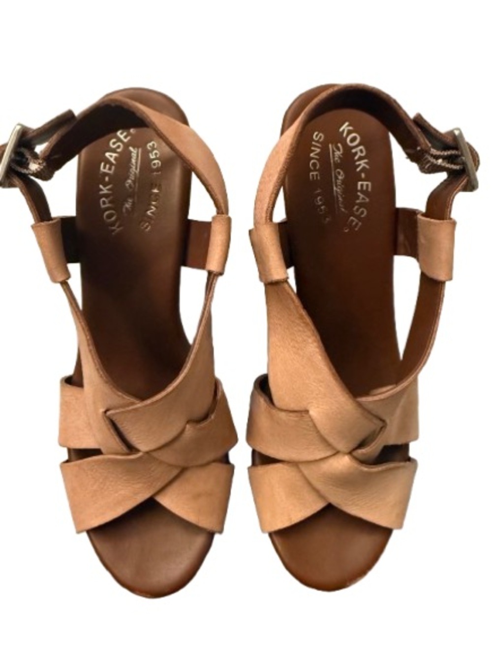 Kork-Ease Tan Leather Platform Sandals - Picture 3 of 9